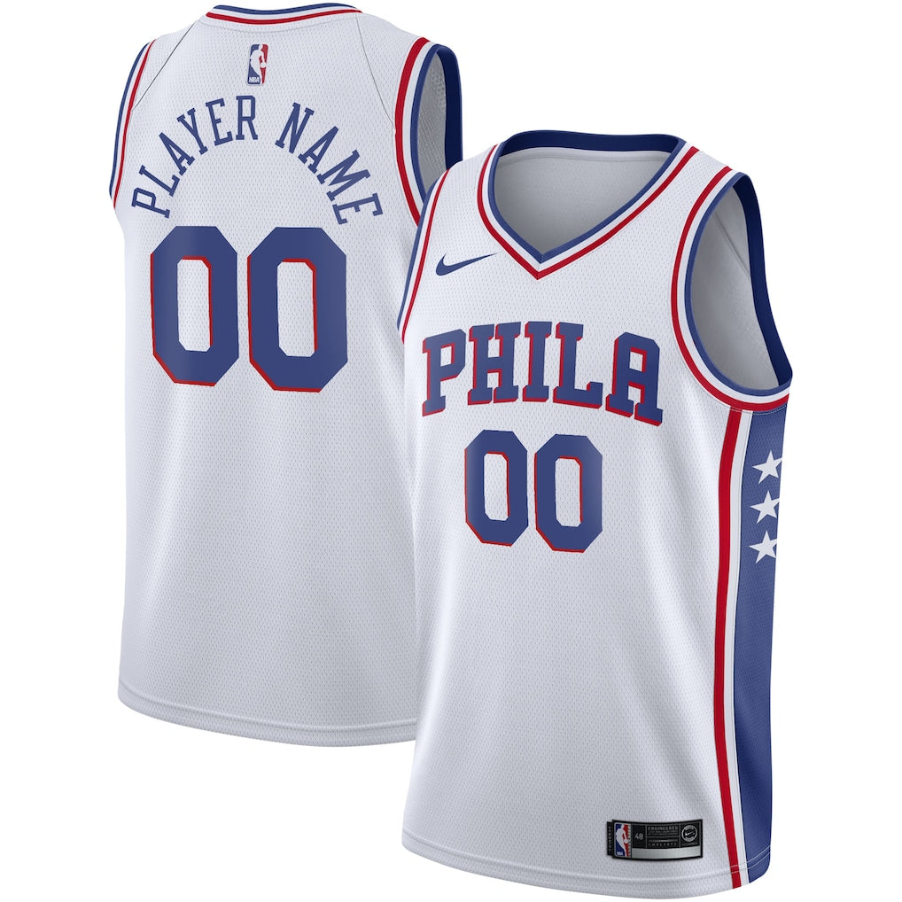 Philadelphia 76ers White 2020/21 Swingman Custom Jersey - Association Edition