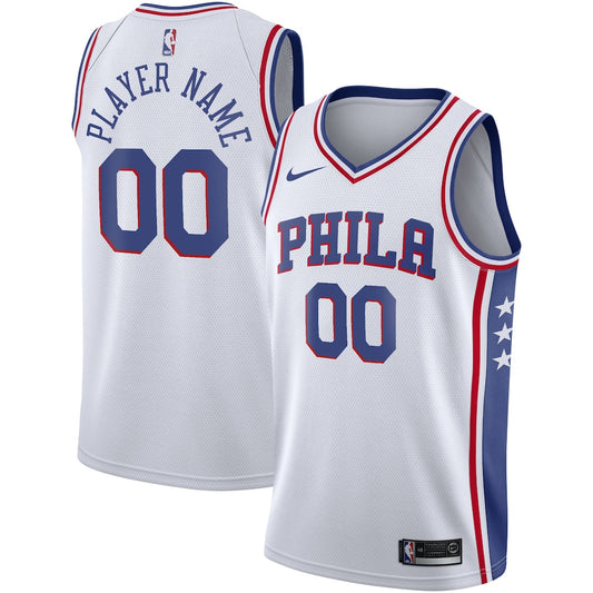 Philadelphia 76ers White 2020/21 Swingman Custom Jersey - Association Edition