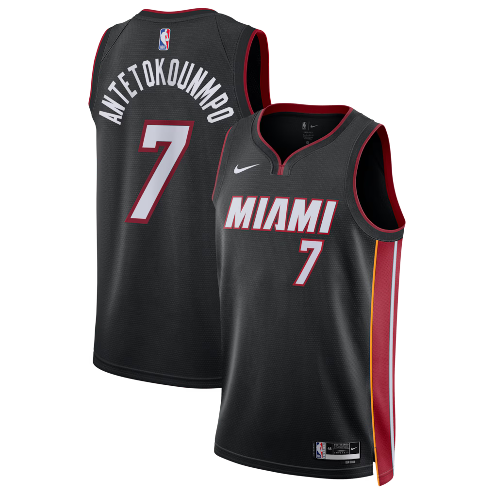 Miami Heat Giannis Antetokounmpo  Black Swingman Jersey