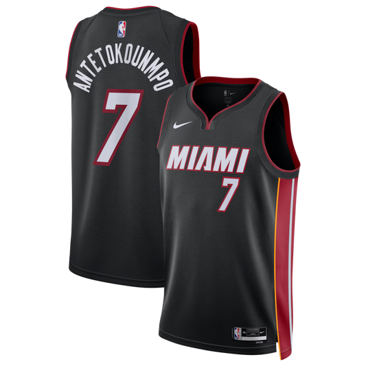 Miami Heat Giannis Antetokounmpo  Black Swingman Jersey