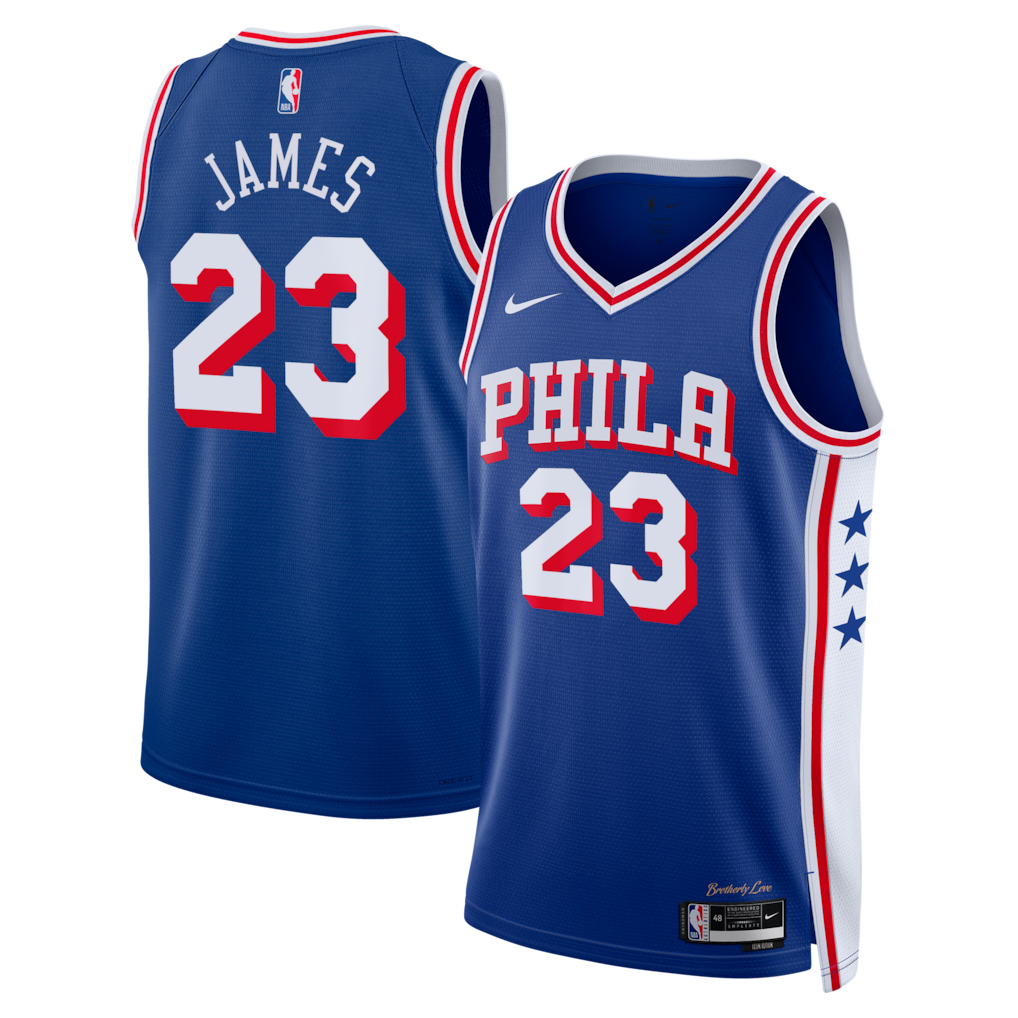 Philadelphia 76ers LeBron James Royal Swingman Jersey - Icon Edition