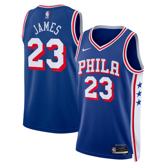 Philadelphia 76ers LeBron James Royal Swingman Jersey - Icon Edition